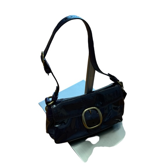 COACH Mini Purple Patent Leather Shoulder Bag - Picture 7 of 10